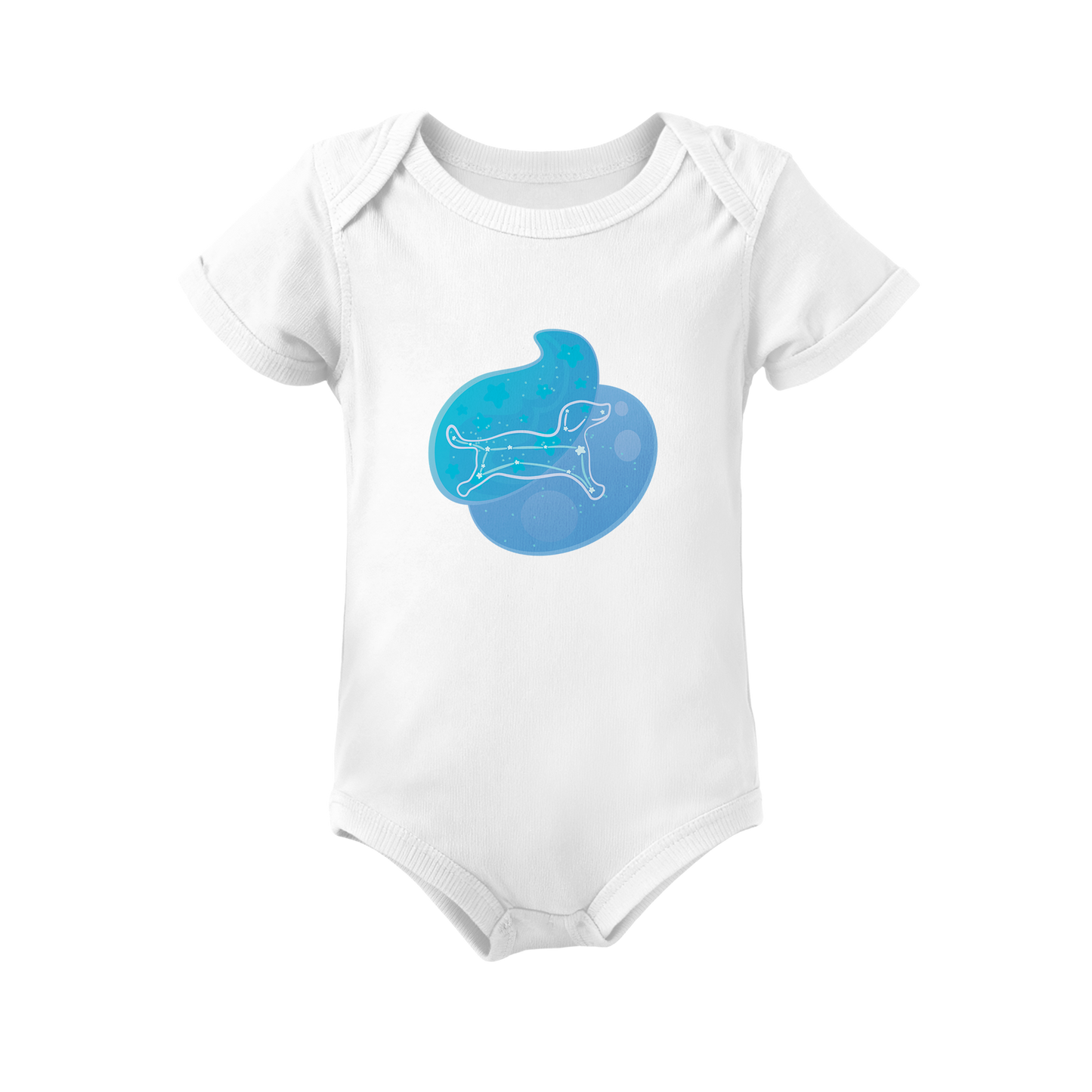 Rius the Loyal Puppy Astral Zenith Traces on Infant Baby Rib Bodysuit