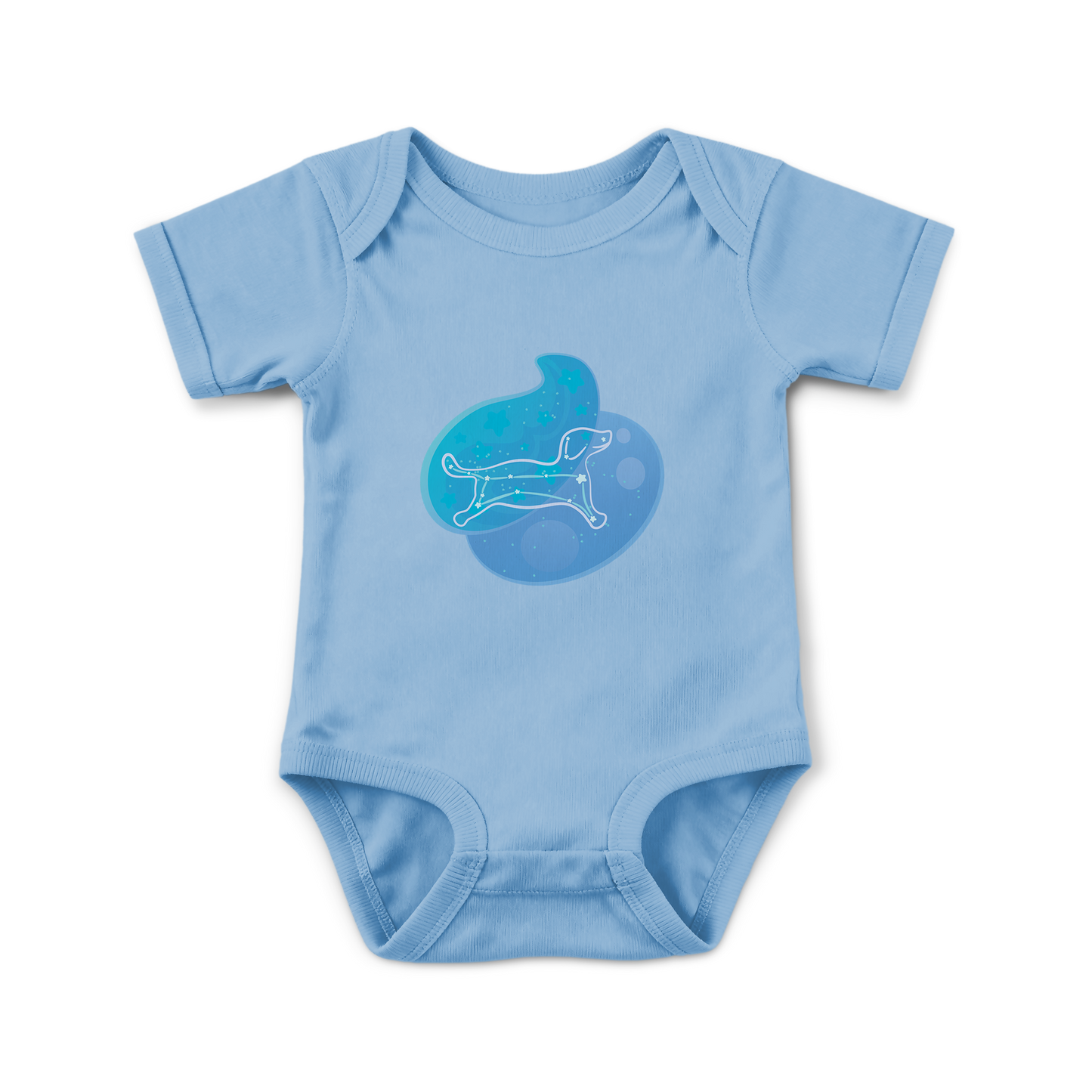 Rius the Loyal Puppy Astral Zenith Traces on Infant Baby Rib Bodysuit