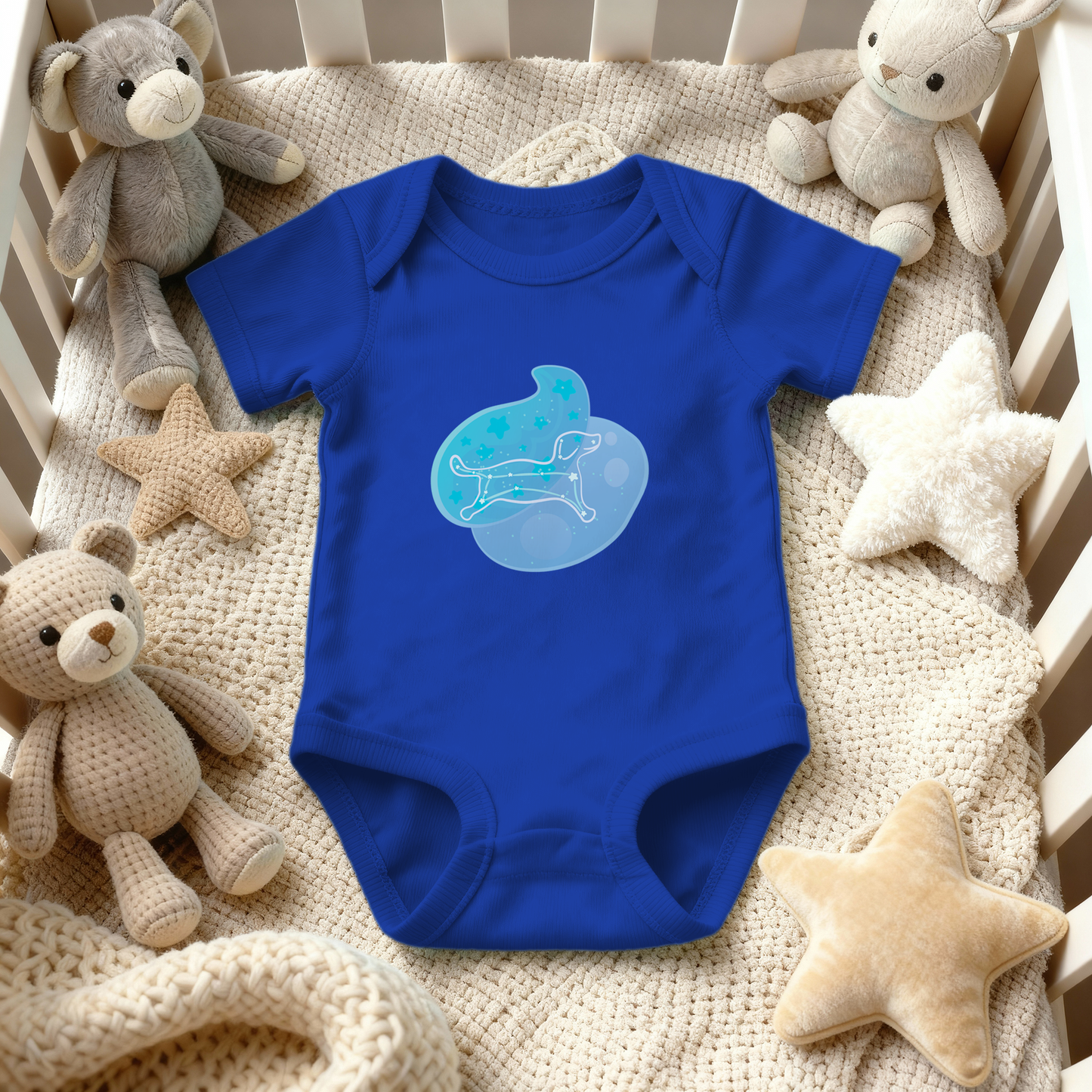 Rius the Loyal Puppy Astral Zenith Traces on Infant Baby Rib Bodysuit