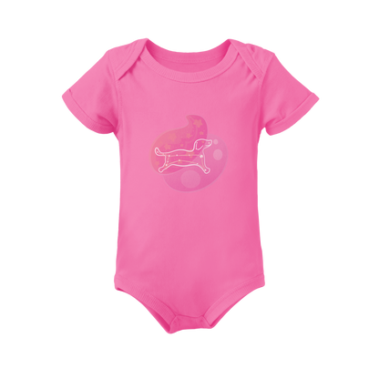 Rius the Loyal Puppy Astral Dusk Traces on Infant Baby Rib Bodysuit