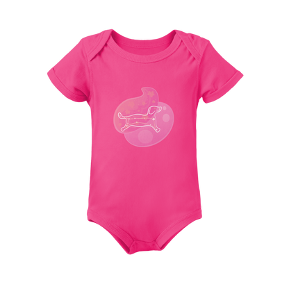 Rius the Loyal Puppy Astral Dusk Traces on Infant Baby Rib Bodysuit