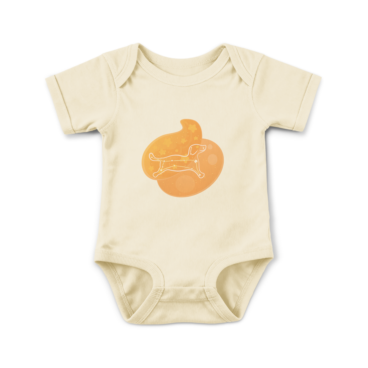 Rius the Loyal Puppy Astral Dawn Traces Infant Baby Rib Bodysuit