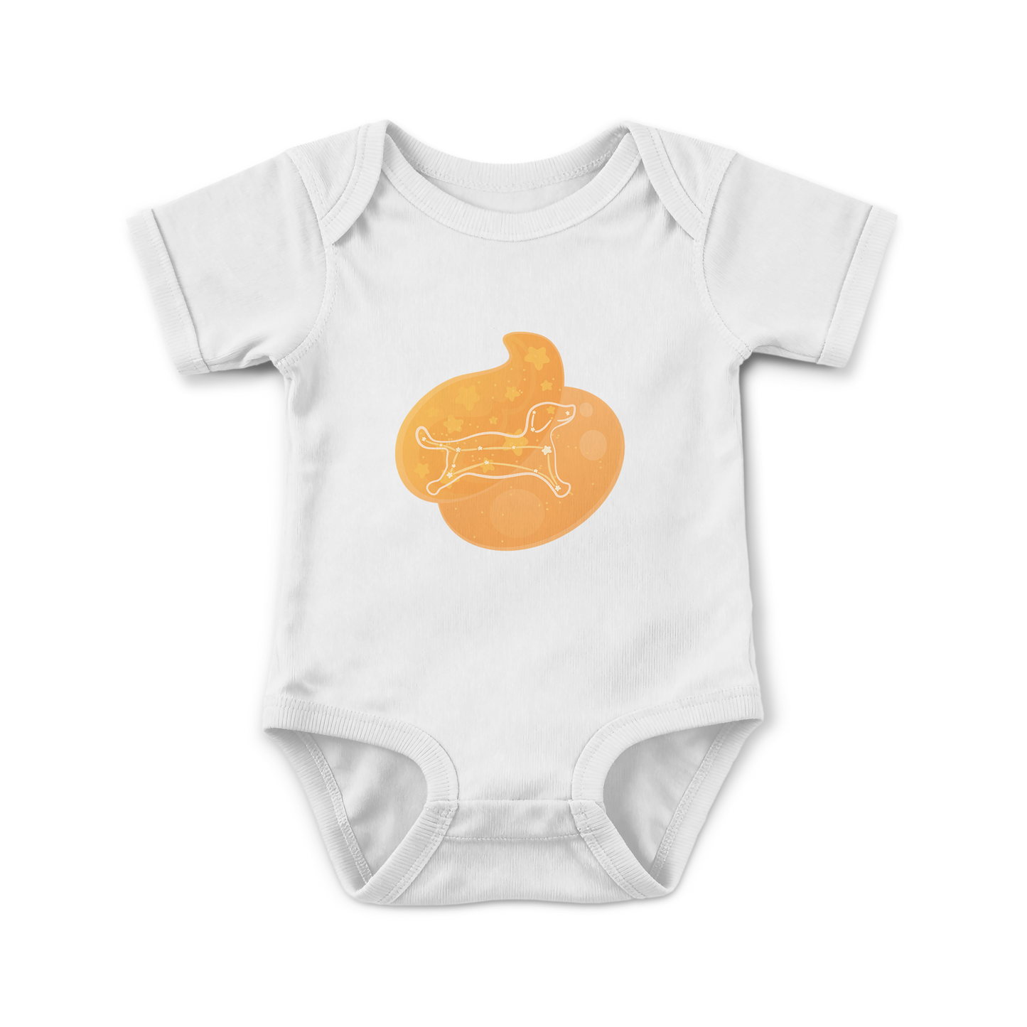 Rius the Loyal Puppy Astral Dawn Traces Infant Baby Rib Bodysuit