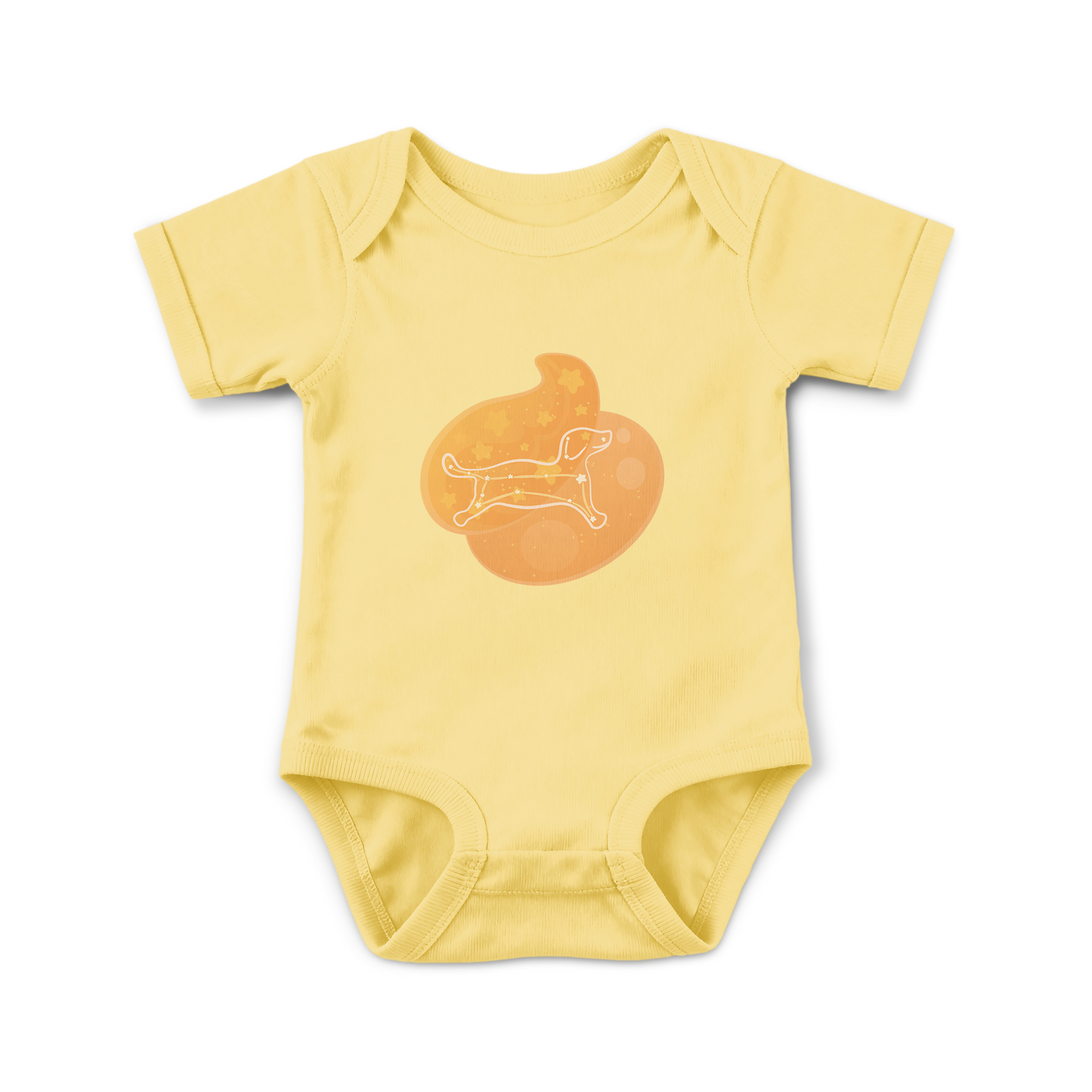 Rius the Loyal Puppy Astral Dawn Traces Infant Baby Rib Bodysuit