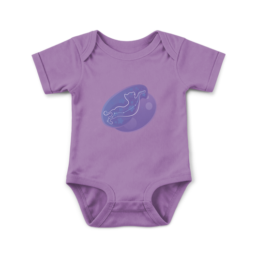 Lyn the Keen Kitten Astral Nadir Traces on Infant Baby Rib Bodysuit